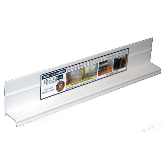 1-3/8 in. x 84 in. White PVC Sloped Head Flashing for Door and Window Installation and Flashing